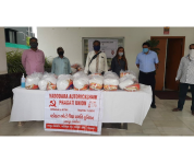 Ration kit distribution drive to autorickshaw drivers affected due to COVID-19. 