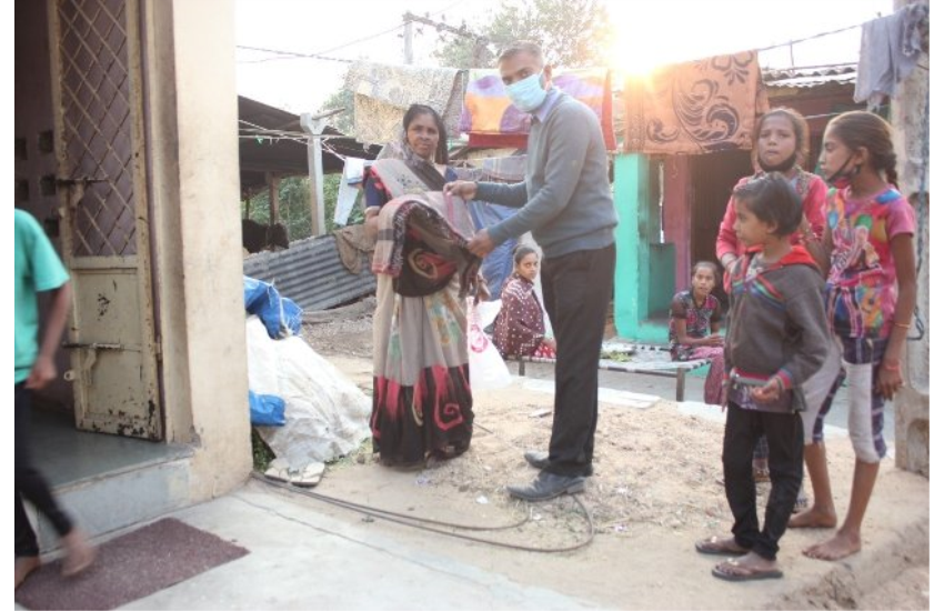 Winter Clothing Drive by Bankers Group of Hospitals at Vadsala Village