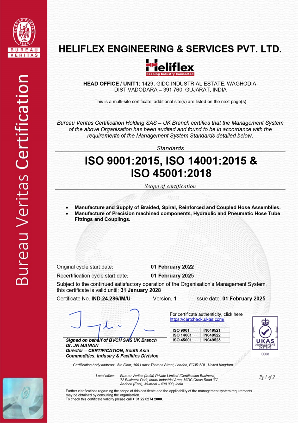 Bureau veritas heliflex