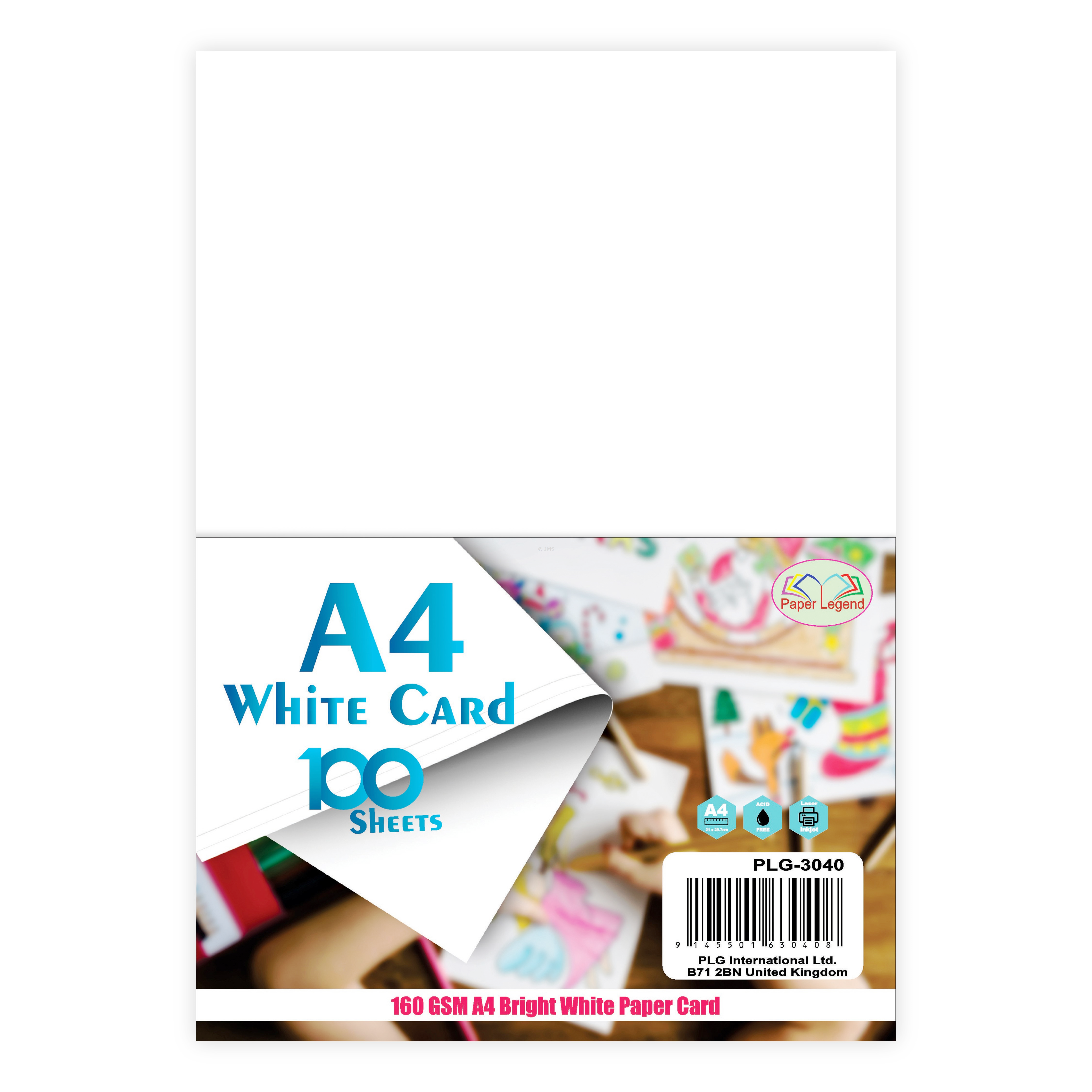 A4 White Card – 160 GSM Bright White Cardstock, 1200 Sheets BULK PACK | Premium Craft, Printing & Art Paper